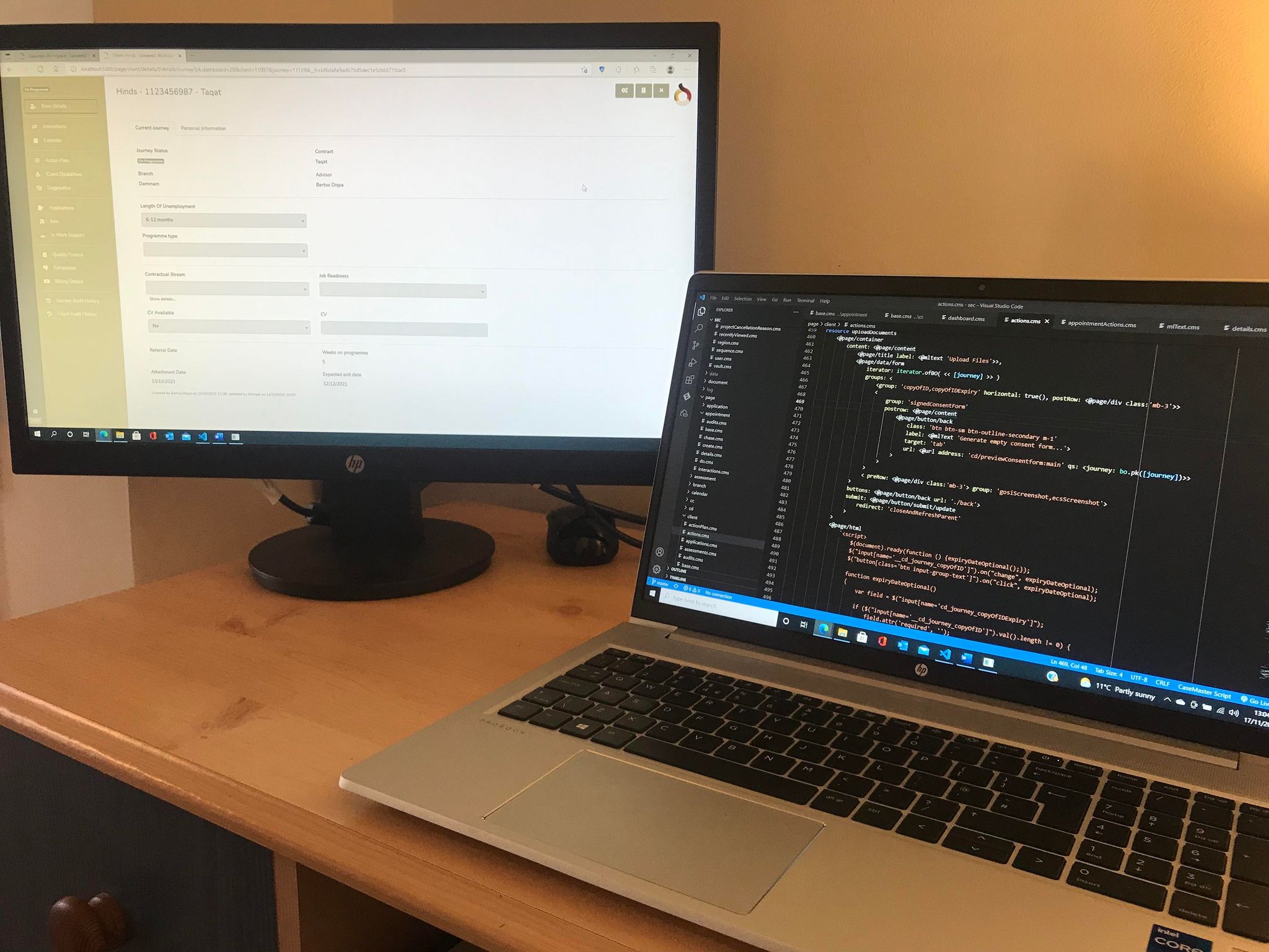 Image of working from home setup